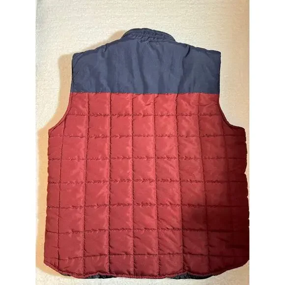 NOMAD OUTDOOR ZIP UP QUILTED PUFFER VEST JACKET MENS SIZE M MAROON‎ & BLUE NWT - Picture 3 of 4
